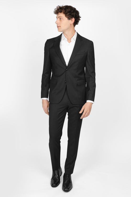 Traje Entallado De Lana Virgen Microestampada