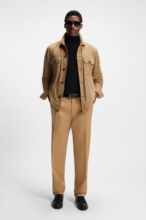 Sobrecamisa De Corte Relajado En Tejido Elástico