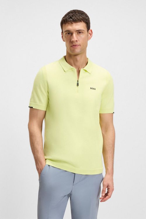 Polo En Punto De Algodón Con Cremallera En El Cuello