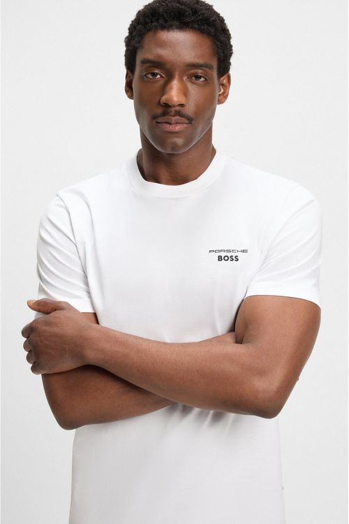 Playera Porsche x BOSS De Algodón Mercerizado Con Ilustración De Targa