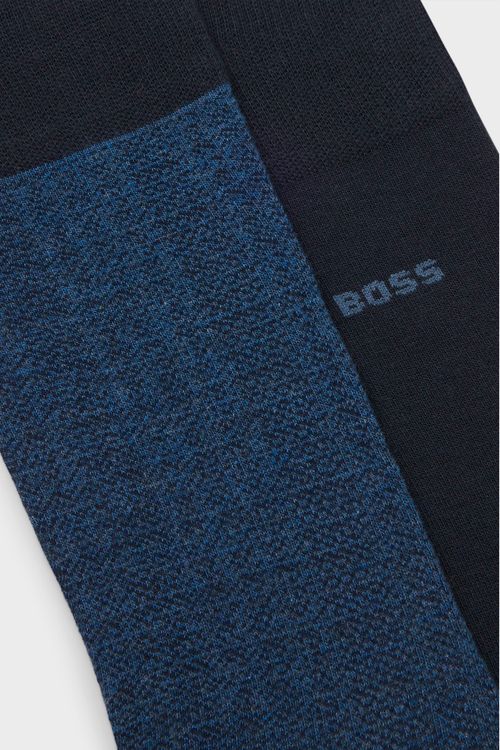 Paquete De Dos Calcetines De Longitud Regular En Mezcla De Algodón.