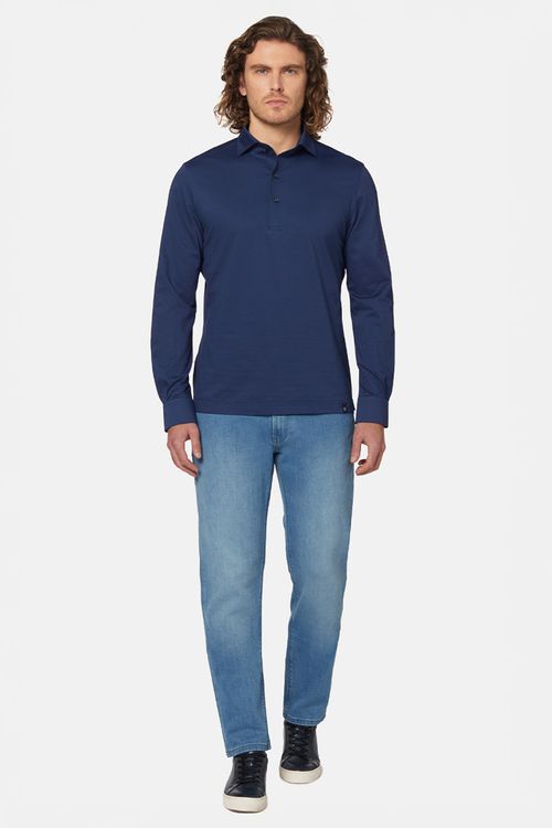 Polo de punto jersey japones