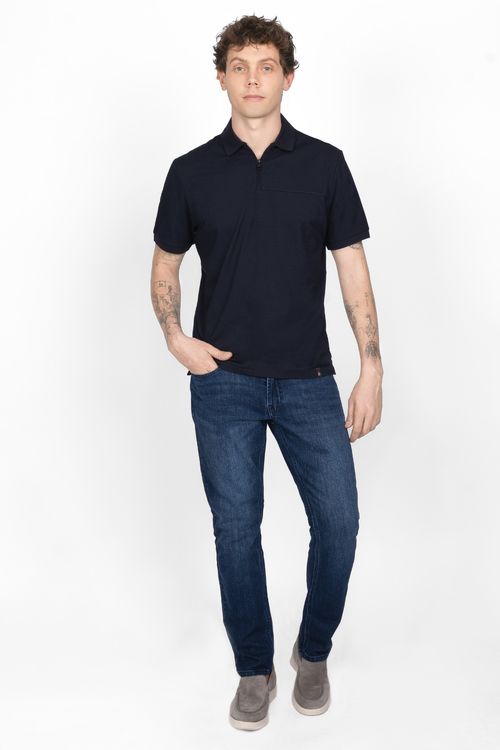 Polo Media Cremallera Cool Jade