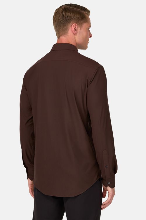 Camisa De Nailon Elástico Slim Fit