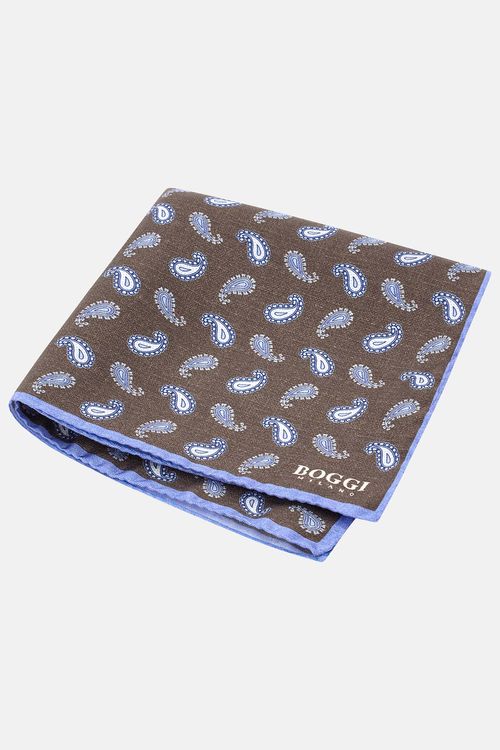 Pañuelo De Bolsillo De Seda Con Estampado Paisley