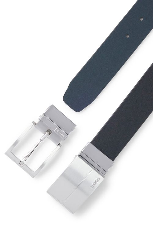 Cinturón Reversible De Piel Italiana