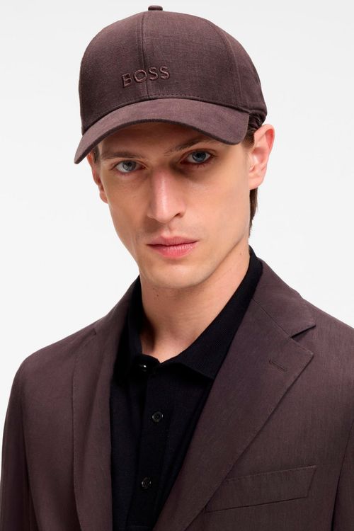 Gorra De Lino Con Logo Bordado