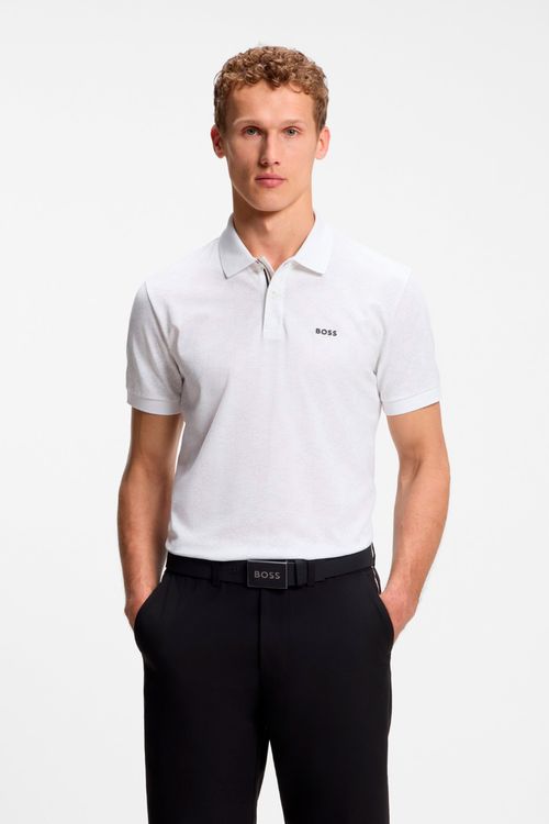 Polo De Piqué De Algodón Con Estampado Integral