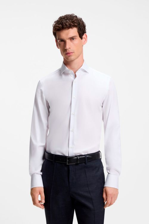 Camisa Slim Fit De Algodón Resistente A Las Arrugas
