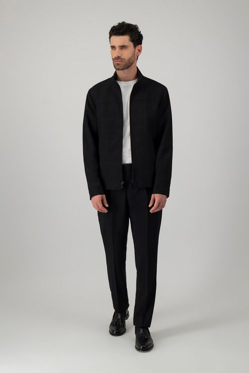 Chamarra Cuello Mock Casual Slim Fit