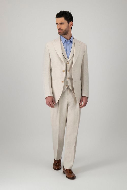 Traje Trio Lino Contemporary Fit