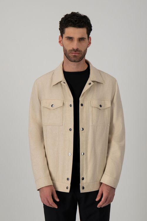 Chamarra Casual Texturizada Slim Fit