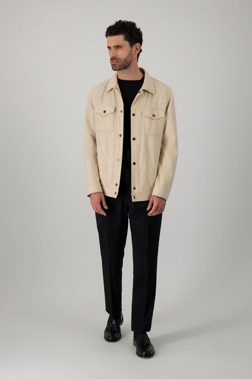 Chamarra Casual Texturizada Slim Fit