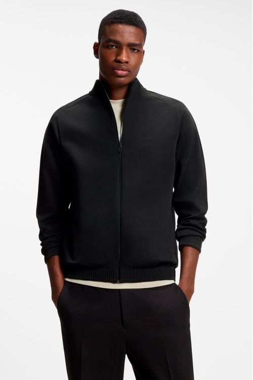 Sudadera De Algodón Con Cierre Completo Y Cuello Alto