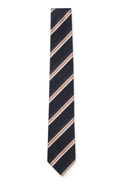 Corbata De Seda Con Rayas Diagonales
