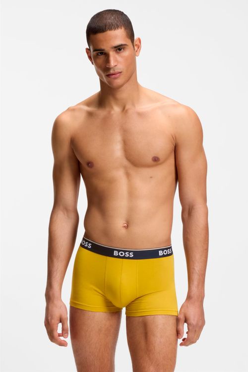 Paquete De Tres Calzoncillos De Algodón Elástico Con Logo En La Cintura