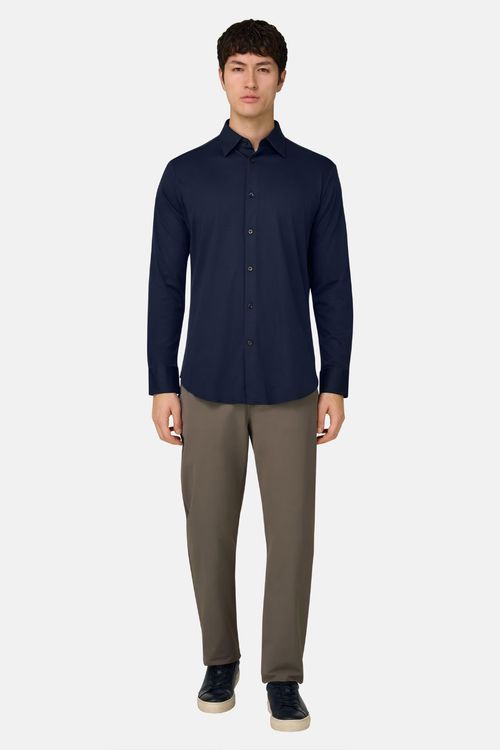 Camisa Estilo Polo De Algodón Seda Corte Regular
